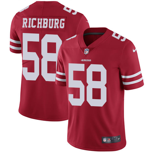 San Francisco 49ers Limited Red Men Weston Richburg Home NFL Jersey #58 Vapor Untouchable